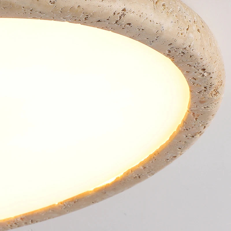 Luminária de Teto Wabi-Sabi em Travertino com LED 38W