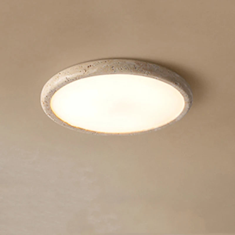 Luminária de Teto Wabi-Sabi em Travertino com LED 38W